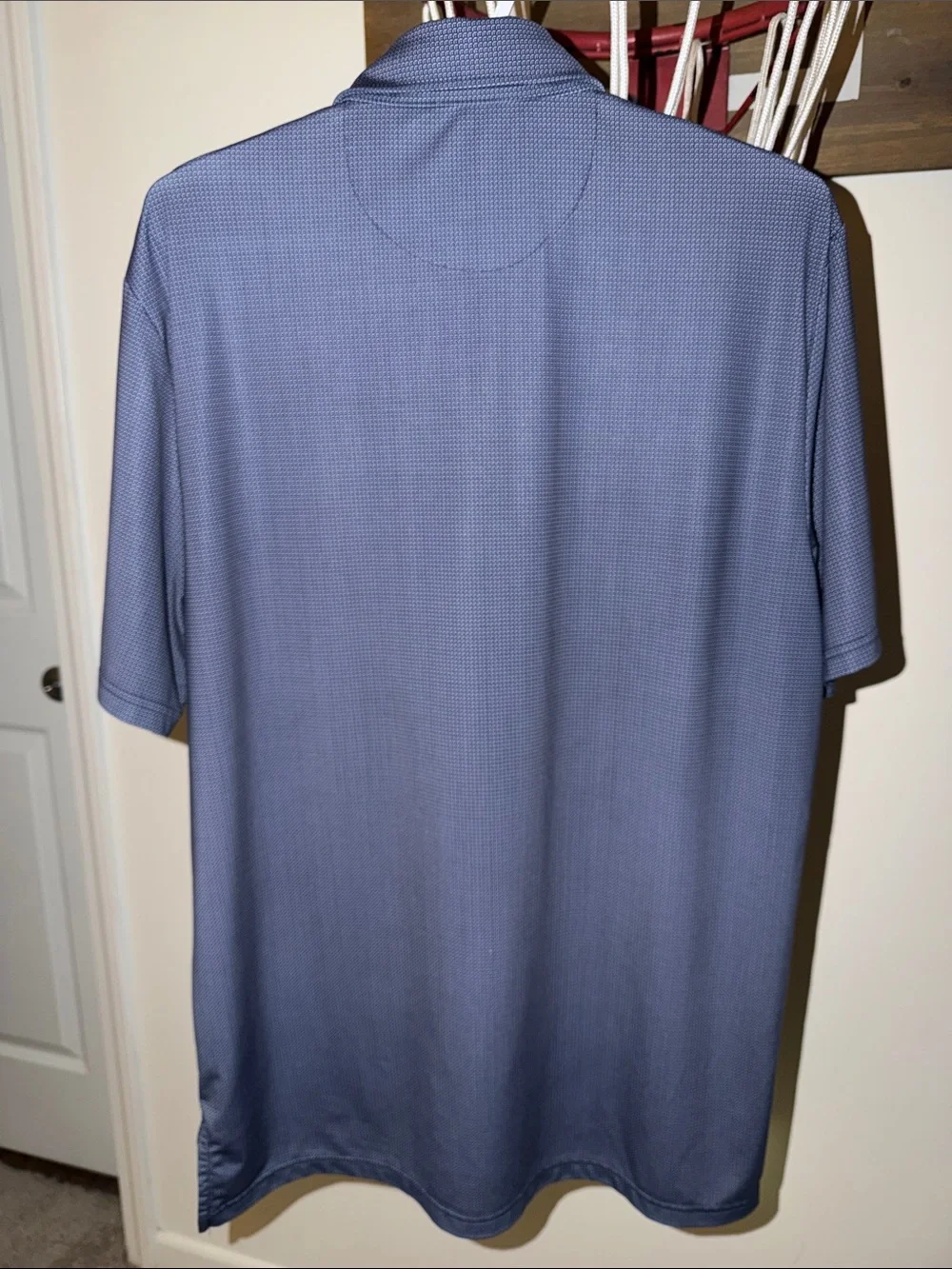 2025 Ralph Lauren RLX Patterned Polo (Navy) - Size M
